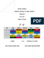 Horario 3° A Vespertino