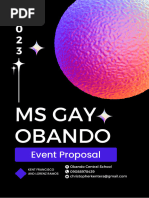 Ms. Gay Sponsorship Event Proposal