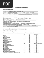 Valoración de Enfermería 14 Necesidades Rosalia