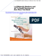 Essentials of Maternity Newborn and Womens Health Nursing 3rd Edition Ricci Test Bank