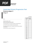 2018 Cambridge Primary Progression Test Science Stage 6 QP Paper 2 - tcm142 430101