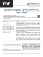 Improving Undergraduate Ophthalmology Education