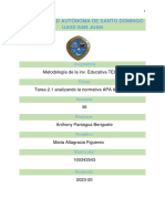 Tarea 2.1 Analizando Norma APA 6ta Edicion