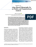 Lehn (2019) Phenomenology-Based Ethnography For Management Studies and Organizational Analysis