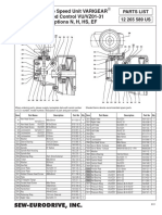 Variable Speed Unit VARIGEAR Speed Control VU/VZ01-31 Options N, H, HS, EF