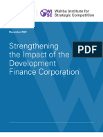 Strengthening The Impact of The Development Finance Corporation