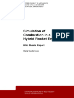 Simulation of Combustion Hybrid Rocket Engine