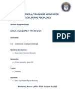 Universidad Autónoma de Nuevo León Facultad de Psicología: Ética, Sociedad Y Profesión