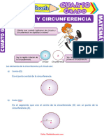 4°? Círculo y Circunferencia para Cuarto Grado de Primaria