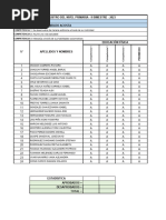 Registro Del Nivel Primaria - Ii Bimestre - 2023 Grado Y Sección: 4 "B" Docente: Galo Lewis Arbildo Acosta