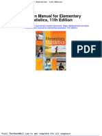 Solution Manual For Elementary Statistics 11th Edition