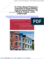 Test Bank For Policy Based Profession The An Introduction To Social Welfare Policy Analysis For Social Workers 7th Edition Philip R Popple Leslie Leighninger