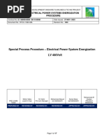 Electrical Power System Energization Procedure For Low Voltage Equipment