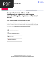 Caregivers' Emotional Distress Due To Neuropsychiatric Symptoms of Persons With Amnestic Mild Cognitive Impairment or Alzheimer's Disease