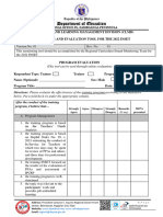 Monitoring and Evaluation Tool INSET