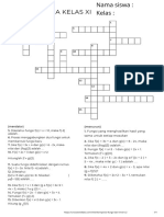 Sas Matematika Kelas Xi - Crossword Labs