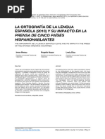 La Ortografía de La Lengua Prensa de Cinco Países Hispanohablantes