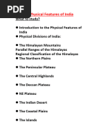 Physical Features of India