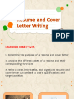 Resume and Cover Letter Writing