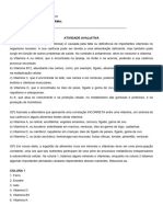 Atividade Avaliativa Nutrição - Enfermagem