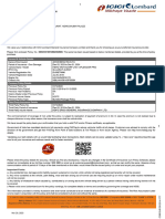 Sub: Risk Assumption Letter: Insured & Vehicle Details