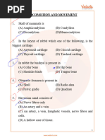 NEET Locomotion and Movement Important Questions