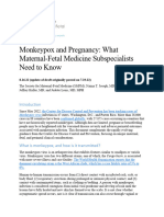 Monkeypox and Pregnancy - What Maternal-Fetal Medicine Subspecialists Need To Know