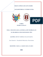 Influencia de La Estimulacion Temprana en El Desarrollo Psicomotor Del Niño