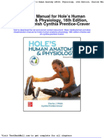 Solution Manual For Holes Human Anatomy Physiology 16th Edition Charles Welsh Cynthia Prentice Craver