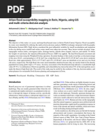 Urban Flood Susceptibility Mapping in Ilorin, Nigeria, Using GIS and Multi Criteria Decision Analysis