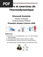 Coursetexercicesde Thermodynamique Zoubeida