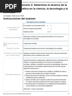 Examen - (AAB01) Cuestionario 2 - Determine El Alcance de La Perspectiva Bioética en La Ciencia, La Tecno