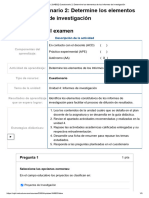 Examen - (AAB02) Cuestionario 2 - Determine Los Elementos de Los Informes de Investigación