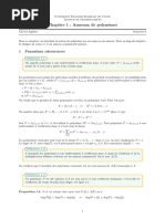 3 Chapitre 1 Anneau Polynomes