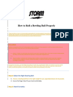 Draft of Instructions - How To Roll A Bowling Ball Properly Track Changes