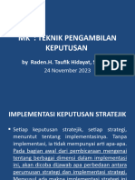 Implementasi Keputusan Stratejik