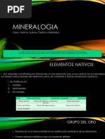 Mineralogía Lab 5. Nativos, Sulfuros y Sulfosales, Oxidos e Hidroxidos