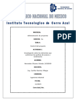 Actividad 1 Elementos de Las Graficas de Avance y Rendimiento