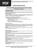 Especificaciones Técnicas