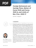 Foreign Retirement Plans Forms 3520 Forms 3520-A and Rev. Proc. 2020-17