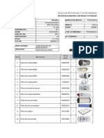 FICHA DE REPUESTOS Y CONSUMIBLES Retroexcavadora New Holand b110b