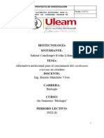 Alternativa Nutricional para El Crecimiento Del Cardisoma Crassum en Criadero