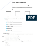 States of Matter Practice Test