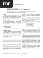 Sampling and Fineness Test of Pulverized Coal: Standard Test Method For