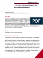 Ser Docente, Vocación, Tradición, Formación