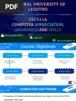 CS1311A Lecture 3 - Computer Software