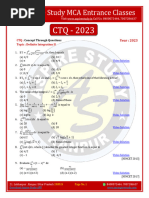 CTQ 24 - Definite Integration II