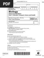 January 2017 (IAL) QP - Unit 1 Edexcel Biology A-Level