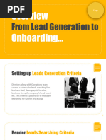 Leads Generation To Client Onboarding