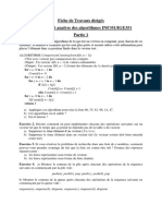 Fiche de Travaux Dirigés - ACA - Part - I